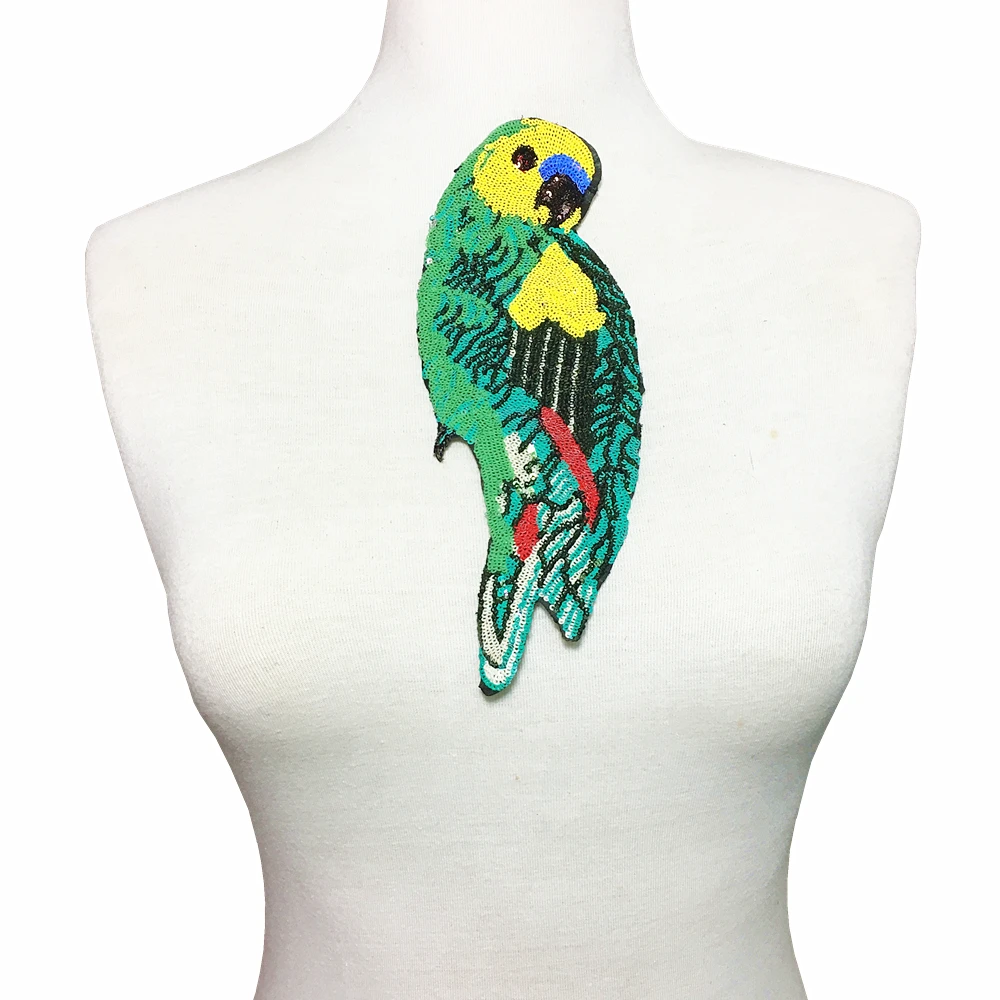 3pc Embroidered Parrot Patch Sequin Beaded Animal Applique Patches For Clothing Appliques Parches Sew On 22x8cm AC1109
3pc Embroidered Parrot Patch Sequin Beaded Animal Applique Patches For Clothing Appliques Parches Sew On 22x8cm AC1109