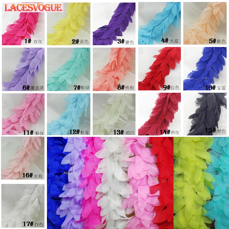 9Yards 6cm Chiffon Leave Fold Lace Fabric Garment Needlework Sewing Patchwork DIY Handmade Accessories Dress Decoration 561
9Yards 6cm Chiffon Leave Fold Lace Fabric Garment Needlework Sewing Patchwork DIY Handmade Accessories Dress Decoration 561