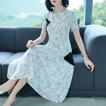 Spring Summer White Hot Sale O-neck Short Sleeve Long Dress for Female Elegant Bohemian Ankle-length Ladies Dress
Spring Summer White Hot Sale O-neck Short Sleeve Long Dress for Female Elegant Bohemian Ankle-length Ladies Dress