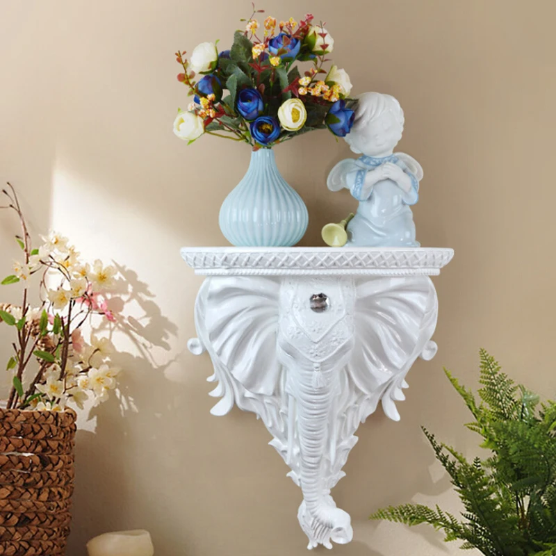 Resin Elephant Head Wall Mural Wall Hanging Shelf Rack Home Decorative Vase Ledge European Holder Board TV Livingroom Furnishing
Resin Elephant Head Wall Mural Wall Hanging Shelf Rack Home Decorative Vase Ledge European Holder Board TV Livingroom Furnishing