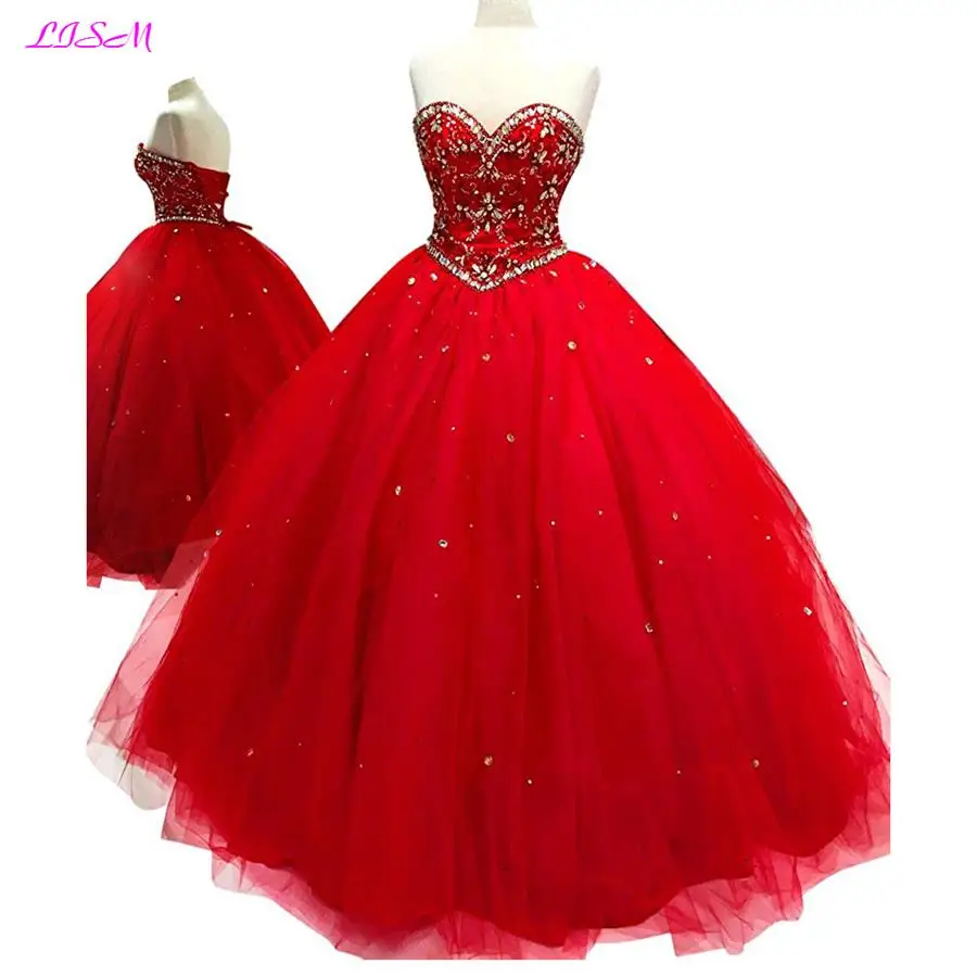 Gorgeous Sweetheart Beaded Tulle Ball Gown Quinceanera Dress Lace up Quinceanera Dresses Long Empire Prom Dresses vestido longo
Gorgeous Sweetheart Beaded Tulle Ball Gown Quinceanera Dress Lace up Quinceanera Dresses Long Empire Prom Dresses vestido longo