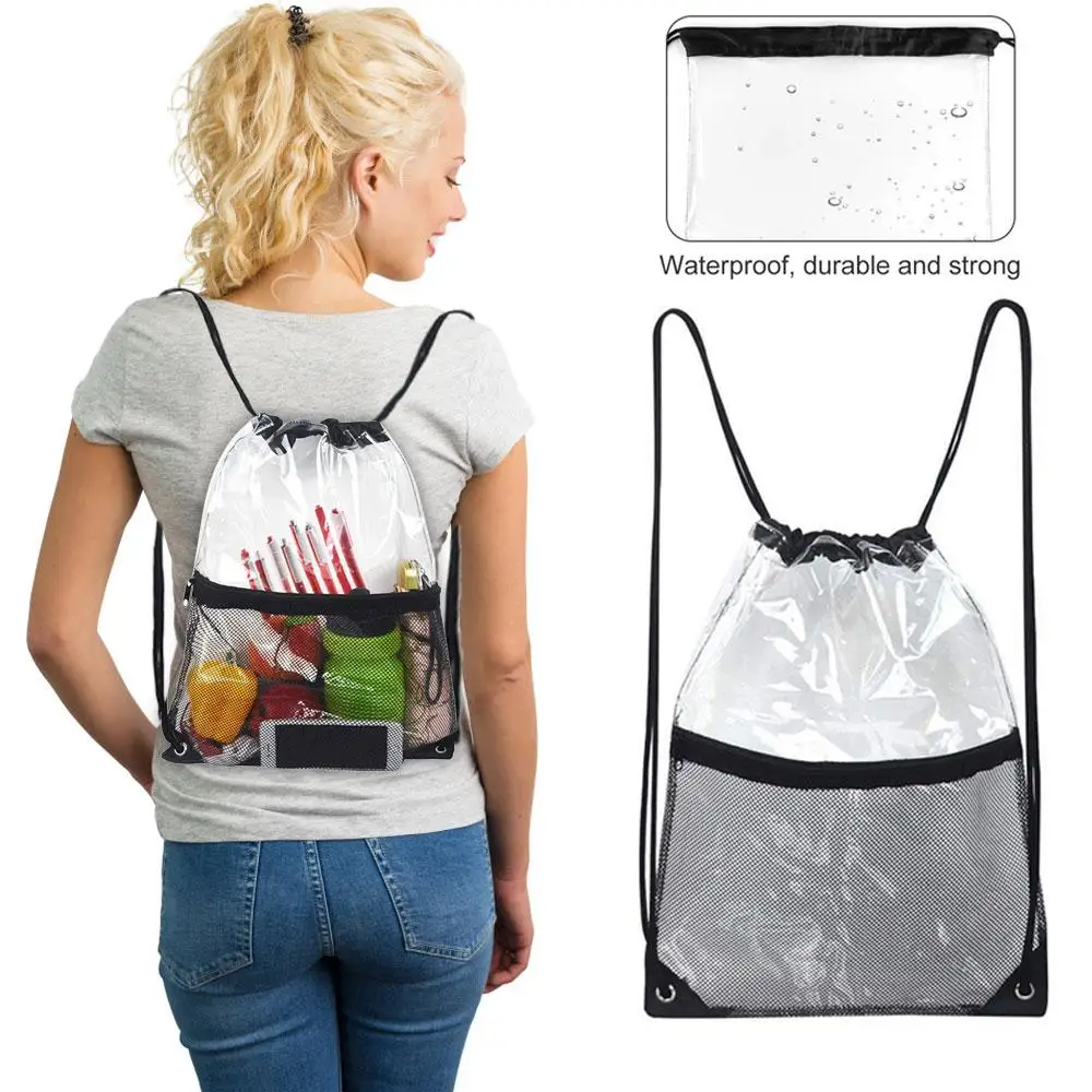 New PVC Clear Drawstring Backpack Waterproof String Backpack Storage Bag Travel Luggage Wash Bag
New PVC Clear Drawstring Backpack Waterproof String Backpack Storage Bag Travel Luggage Wash Bag