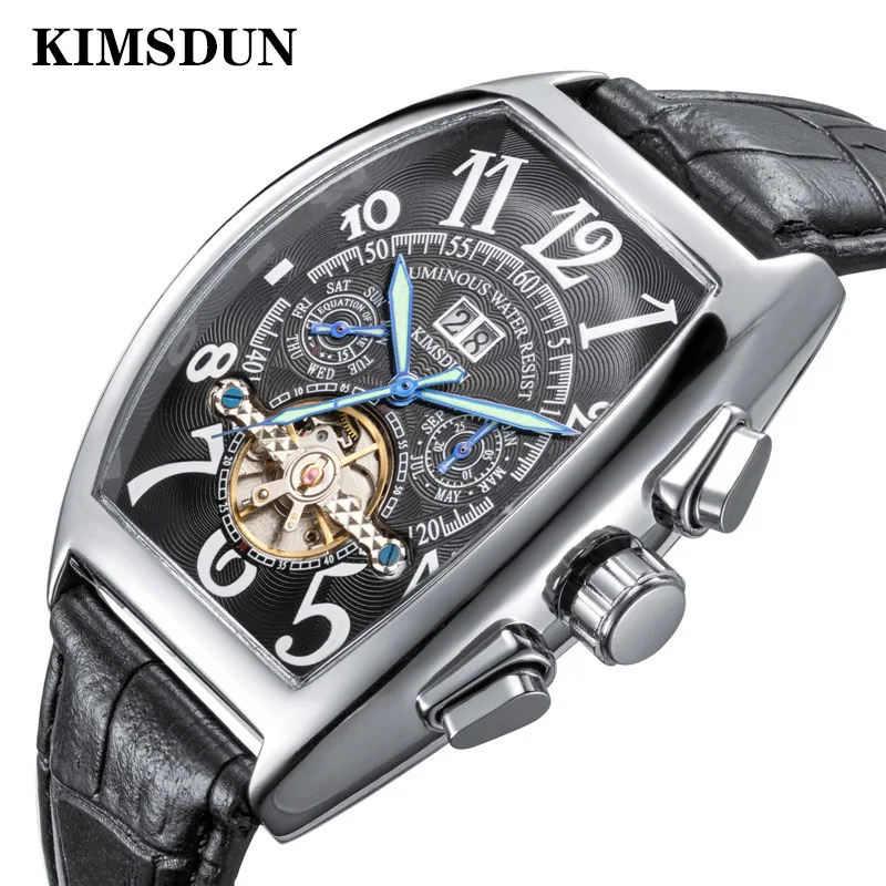 KIMSDUN Luxury Automatic Mechanical Mens Watches Relogio Leather Business Watch Men erkek kol saati Square Clock Montre Homme 
KIMSDUN Luxury Automatic Mechanical Mens Watches Relogio Leather Business Watch Men erkek kol saati Square Clock Montre Homme