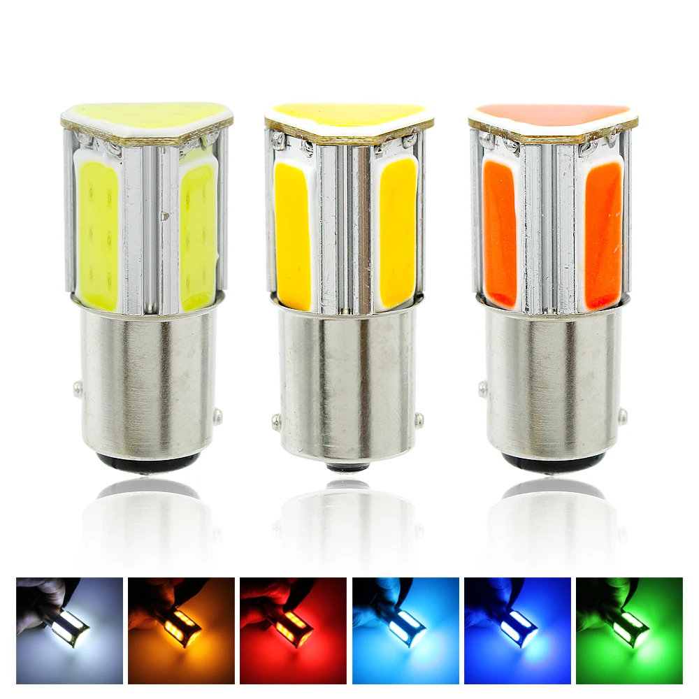 1Pcs Car 1156 BA15S 1157 BAY15D 4-side COB Car LED Turning Light Reverse Parking Bulb Signal Lamp Blue Green Yellow White Red
1Pcs Car 1156 BA15S 1157 BAY15D 4-side COB Car LED Turning Light Reverse Parking Bulb Signal Lamp Blue Green Yellow White Red