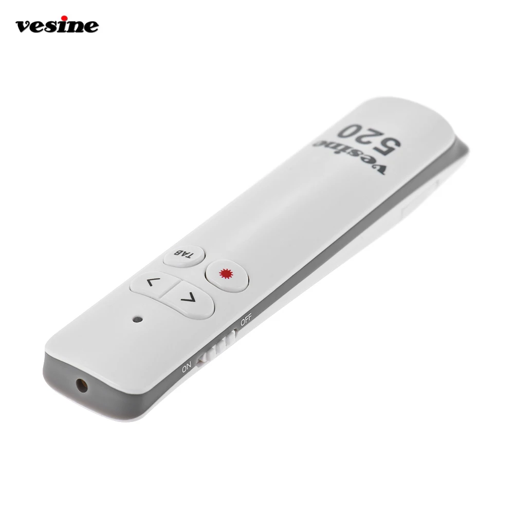 

Vesine 520 2.4GHz Powerpoint Presenter Wireless PPT Clicker Flip Pen 50m Remote Control for School Buisness Meeting Presentaion