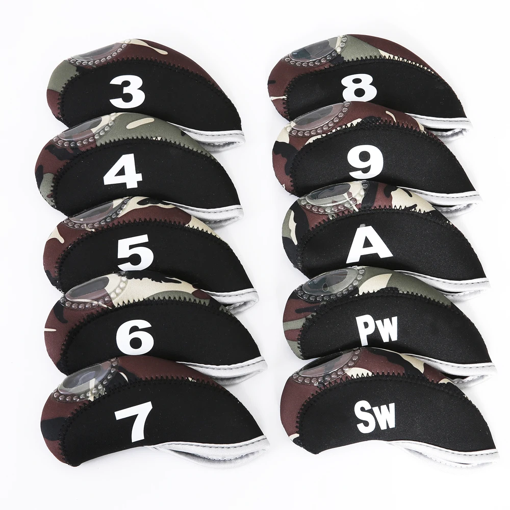 Golf Clubs Iron Head Cover Set 10pcs Neoprene Camouflage pattern Headcovers One size Fit All Irons Outdoor Golf Accessories
Golf Clubs Iron Head Cover Set 10pcs Neoprene Camouflage pattern Headcovers One size Fit All Irons Outdoor Golf Accessories
