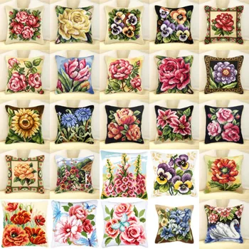 TH 25 flowers NEW DIY Needlework Kit Acrylic Yarn Embroidery Pillow Tapestry Canvas Cushion Front Cross Stitch Pillowcase
TH 25 flowers NEW DIY Needlework Kit Acrylic Yarn Embroidery Pillow Tapestry Canvas Cushion Front Cross Stitch Pillowcase