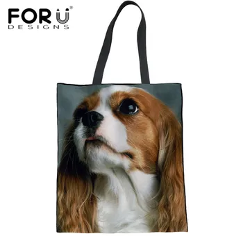 FORUDESIGNS Women Folding Reusable Handbags Cavalier king Charles Spaniel Design Linen Tote Bags for Ladies Girls Storage Bag
FORUDESIGNS Women Folding Reusable Handbags Cavalier king Charles Spaniel Design Linen Tote Bags for Ladies Girls Storage Bag