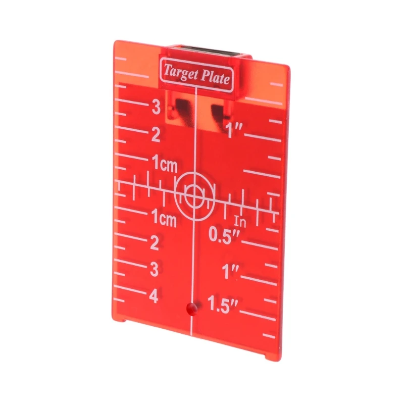 Фото Magnetic Red Target Plate For Rotary Cross Line Laser Level Distance Measurer | Инструменты