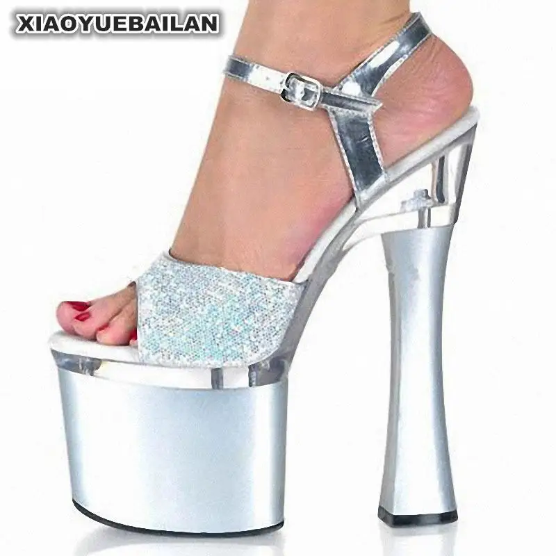 New Style Nightclub Waterproof Platform Women's Shoes Tide, Thick Heel, 18cm High Heel Shoes, Showy Sequins, Sole Fish Mou
New Style Nightclub Waterproof Platform Women's Shoes Tide, Thick Heel, 18cm High Heel Shoes, Showy Sequins, Sole Fish Mou