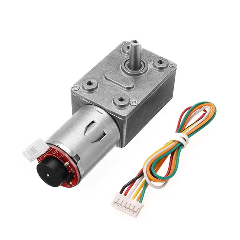 

1pc GM4632-370 DC 12V 30RPM High Torque Turbo Encoder Motor Worm Geared Motor Reducer Motor