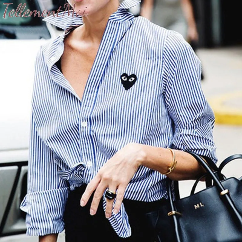 Women Striped Blouse Shirt Long Sleeve Blouse Turn Down Collar Shirt Casual Loose Tops Chemisier Femme Blusas Mujer de Moda 2019
Women Striped Blouse Shirt Long Sleeve Blouse Turn Down Collar Shirt Casual Loose Tops Chemisier Femme Blusas Mujer de Moda 2019