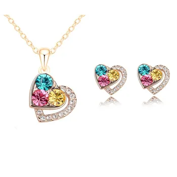 2015 New Arrival Heart Crystal African Fashion Costume Jewelry Sets for Women Pendants Necklace Earrings Sets
2015 New Arrival Heart Crystal African Fashion Costume Jewelry Sets for Women Pendants Necklace Earrings Sets