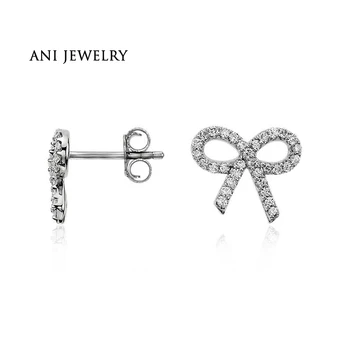 ANI 14K White Gold Women Stud Earrings 0.23 CT Certified I/SI Diamond Bowknot Engagement Gold Earrrings Fine Jewelry Customized
ANI 14K White Gold Women Stud Earrings 0.23 CT Certified I/SI Diamond Bowknot Engagement Gold Earrrings Fine Jewelry Customized