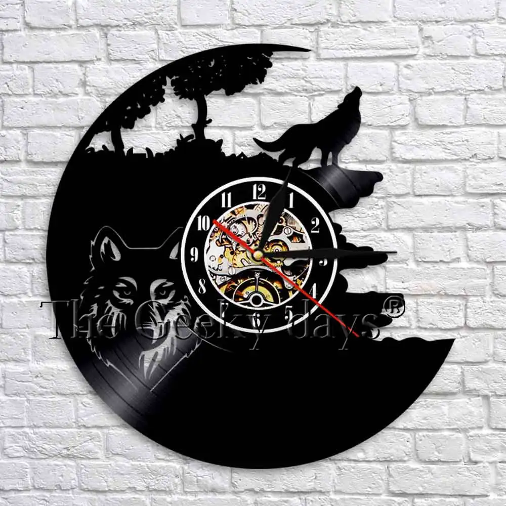 Howling Wolf Vinyl Record Wall Clock Horloge Wild Animal Art Wall Clocks Watch Modern Unique Home Wall Decor Art Novelty Gifts
Howling Wolf Vinyl Record Wall Clock Horloge Wild Animal Art Wall Clocks Watch Modern Unique Home Wall Decor Art Novelty Gifts