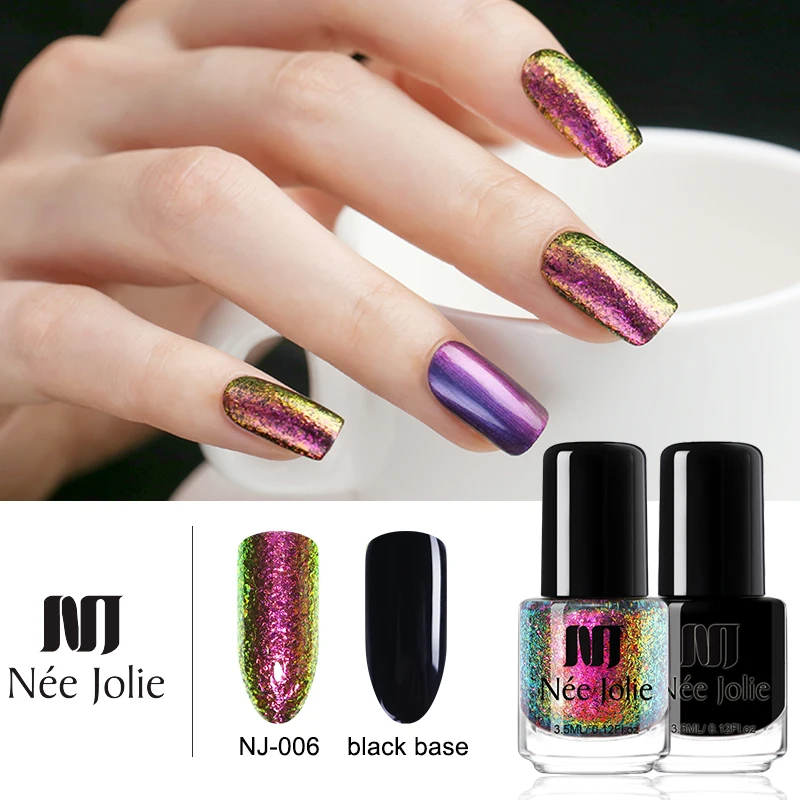 NEE JOLIE 2 bottles/set Chameleon Nail Polish 3.5ml Glitter Nail Art Varnish Shining Sequins Nail Lacquer Black Base Needed
NEE JOLIE 2 bottles/set Chameleon Nail Polish 3.5ml Glitter Nail Art Varnish Shining Sequins Nail Lacquer Black Base Needed