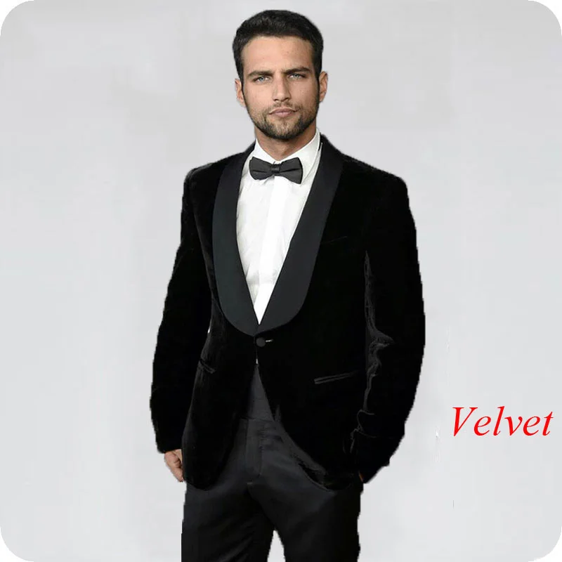 Black Velvet Men Suits for Wedding 2019 Latest Coat Pants Designs Prom Party Man Jacket Custom Made Groom Tuxedos Party 2 piece
Black Velvet Men Suits for Wedding 2019 Latest Coat Pants Designs Prom Party Man Jacket Custom Made Groom Tuxedos Party 2 piece