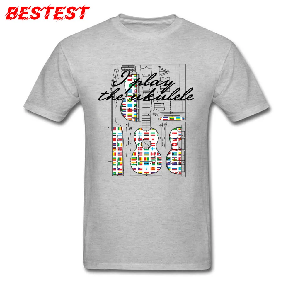 Design Top T-shirts Europe Short Sleeve Designer Round Neck 100% Cotton Tops Shirt Hip hop Top T-shirts for Men April FOOL DAY I play the ukulele world ukulele players grey