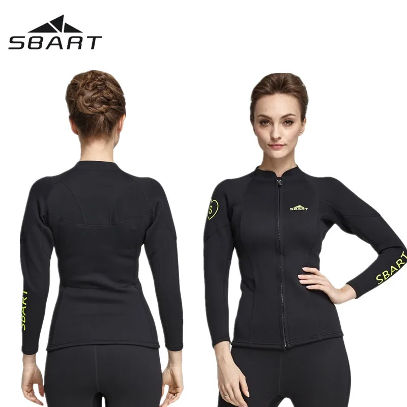 Women's Long Sleeve Wetsuit 2MM Neoprene Jacket Black Surfing Diving Suit Tops Pants Front Zip for Swimming Diving Snorkeling
Women's Long Sleeve Wetsuit 2MM Neoprene Jacket Black Surfing Diving Suit Tops Pants Front Zip for Swimming Diving Snorkeling