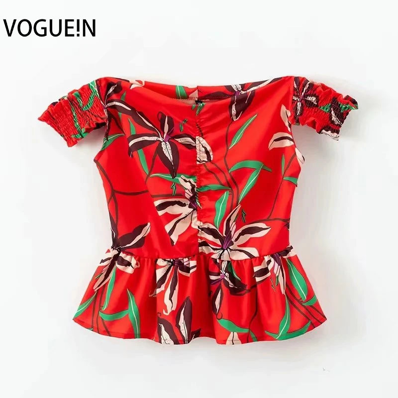 VOGUEIN New Womens Floral Print Red Slash Neck Short Sleeve Short Top Blouse Shirt Wholesale
VOGUEIN New Womens Floral Print Red Slash Neck Short Sleeve Short Top Blouse Shirt Wholesale