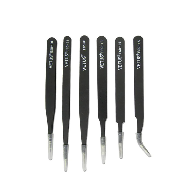 6pcs/lot Anti-Static tweezers Vetus bga ESD Tweezers ESD-10 ESD-11 ESD-12 ESD-13 ESD-14 ESD-15
6pcs/lot Anti-Static tweezers Vetus bga ESD Tweezers ESD-10 ESD-11 ESD-12 ESD-13 ESD-14 ESD-15