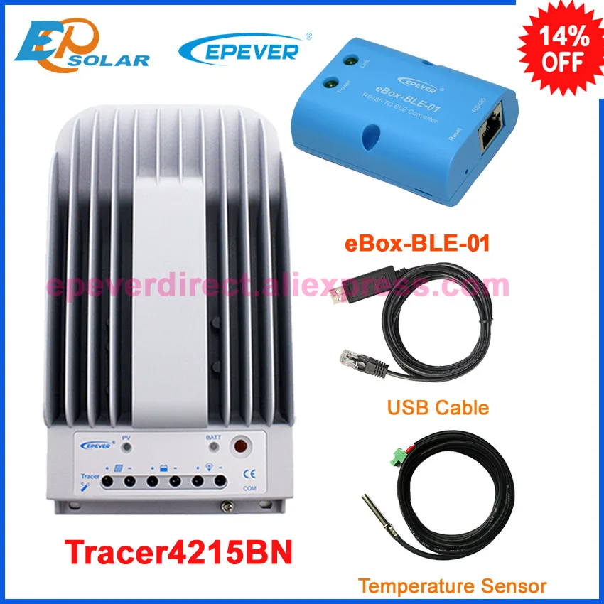 Tracer4215BN 40A 40amp solar battery regulator mppt USB and temperature sensor Bluetooth function EPsolar MPPT
Tracer4215BN 40A 40amp solar battery regulator mppt USB and temperature sensor Bluetooth function EPsolar MPPT