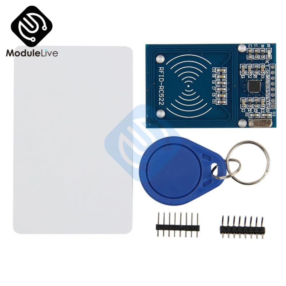 Rfid модуль RC522 для arduino набор самостоятельной сборки с цепочкой ключей 13 56 мгц 6 см