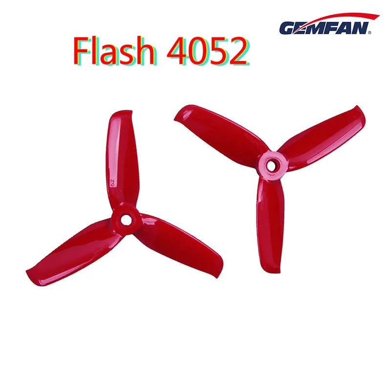 24 pcs / 12 Pairs Gemfan Flash 4052 4 inch tri-blade Propeller Flash Props CW CCW Brushless Motor propeller For FPV RC Drones
