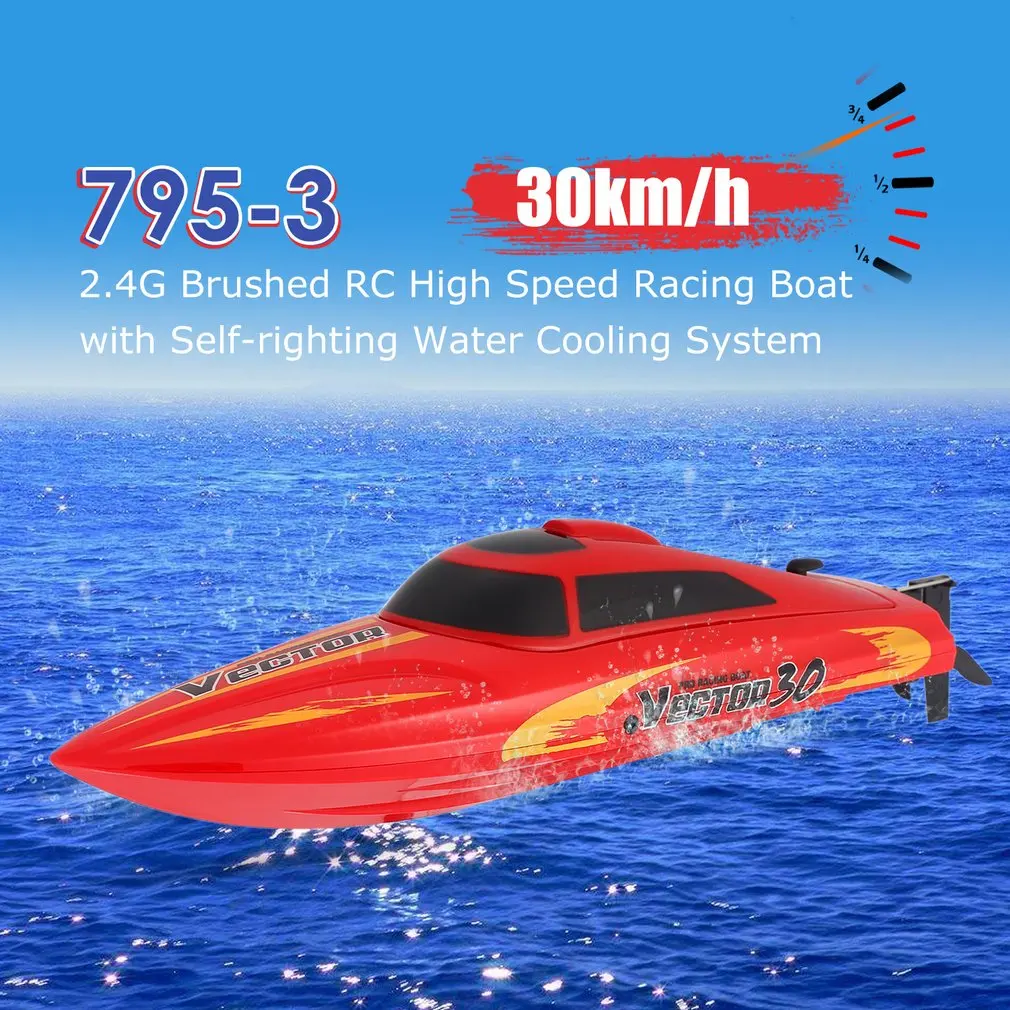795-3 30km/h 2.4G Brushed High Speed RC Racing Boat Speedboat Ship with Water Cooling System Self-righting Kids Gift RC Toys
795-3 30km/h 2.4G Brushed High Speed RC Racing Boat Speedboat Ship with Water Cooling System Self-righting Kids Gift RC Toys