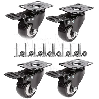 2" Swivel Caster wheels - Heavy Duty 360 Degree Rotation Brake Bearing 600 lbs Capacity PU Rubber Mute No Noise,Set of 4
2" Swivel Caster wheels - Heavy Duty 360 Degree Rotation Brake Bearing 600 lbs Capacity PU Rubber Mute No Noise,Set of 4