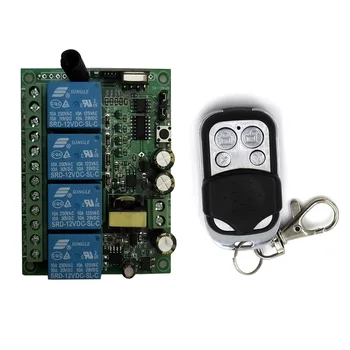 AC 220V 4CH 4 CH Wireless Remote Control Light Switch System RF Relay Receiver Module Transmitter 315Mhz /433Mhz
AC 220V 4CH 4 CH Wireless Remote Control Light Switch System RF Relay Receiver Module Transmitter 315Mhz /433Mhz