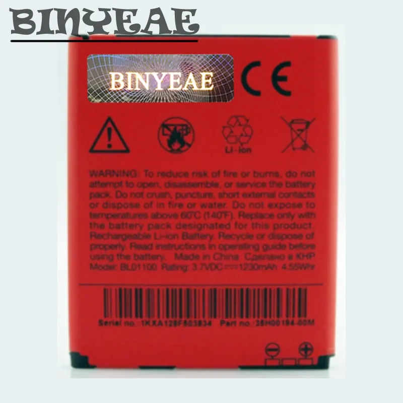 BINYEAE BL01100 Battery For HTC Desire C A320e BA-S850 BA-S910 PL01100/BA S850/BA S910 Cellphone Battery
BINYEAE BL01100 Battery For HTC Desire C A320e BA-S850 BA-S910 PL01100/BA S850/BA S910 Cellphone Battery