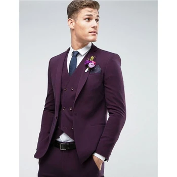 Purple Wedding Suits for Men Slim Fit 3 Piece Groom Tuxedos Custom Groom Suit Prom Men Blazer (Jacket+Pants+Vest) FA682
Purple Wedding Suits for Men Slim Fit 3 Piece Groom Tuxedos Custom Groom Suit Prom Men Blazer (Jacket+Pants+Vest) FA682