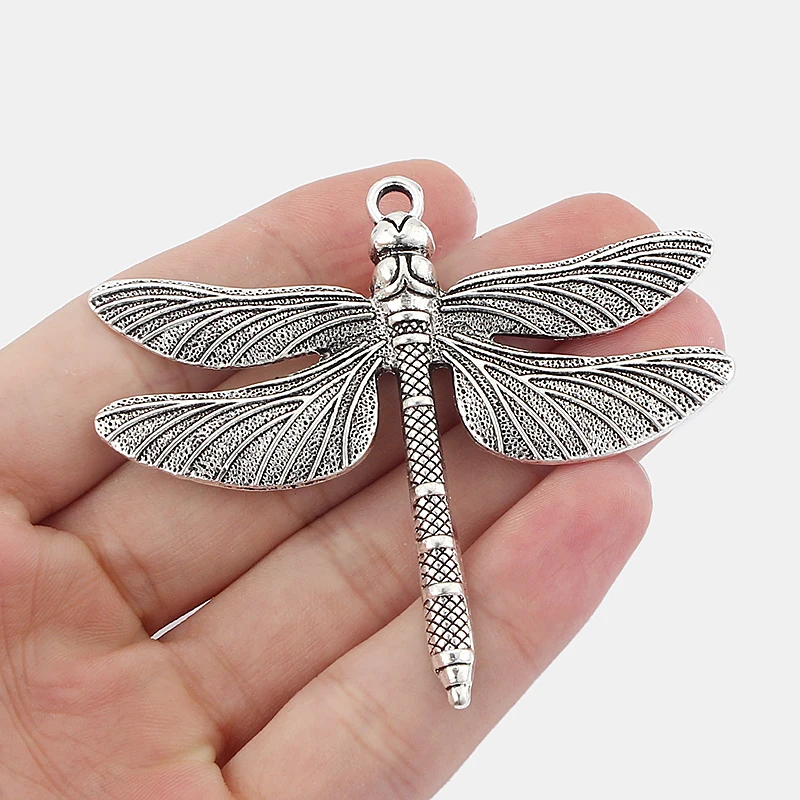 10pcs Antique Silver Large Dragonfly Charms Pendants For Jeweley Necklace Making Findings 72x63mm
10pcs Antique Silver Large Dragonfly Charms Pendants For Jeweley Necklace Making Findings 72x63mm