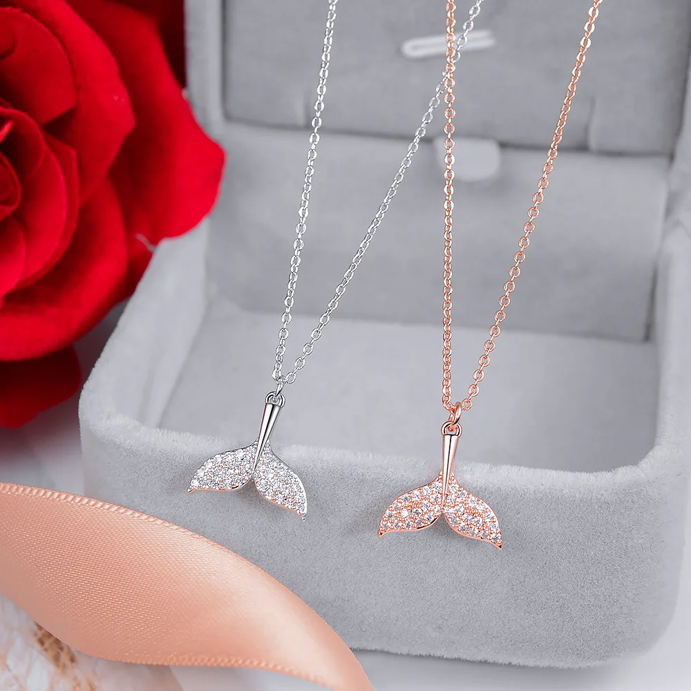 YUN RUO Cubic Zirconia Stone Mermaid Fishtail Pendant Necklace Rose Gold Color Fashion Jewelry Birthday Gift Woman Drop Shipping
YUN RUO Cubic Zirconia Stone Mermaid Fishtail Pendant Necklace Rose Gold Color Fashion Jewelry Birthday Gift Woman Drop Shipping