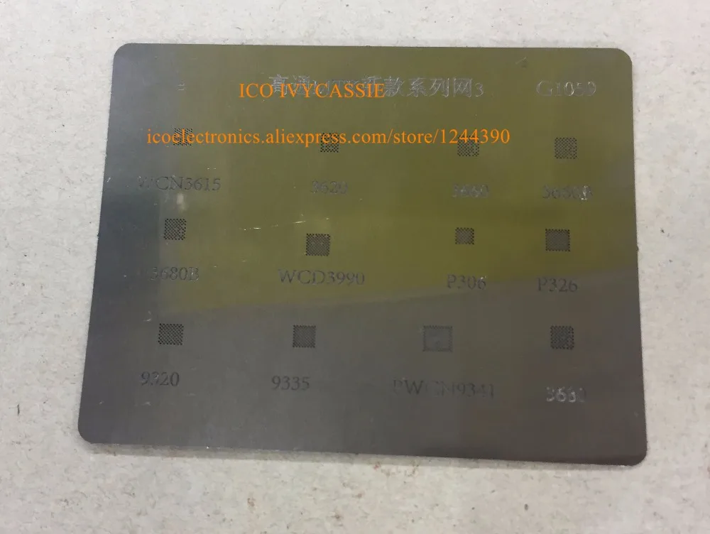 For WCN3615 3620 3660 3660B 3680B WCD3990 P306 P326 9320 9335 PWCN9341 3680 BGA Stencil Reball Direct Heating Template G1059
For WCN3615 3620 3660 3660B 3680B WCD3990 P306 P326 9320 9335 PWCN9341 3680 BGA Stencil Reball Direct Heating Template G1059