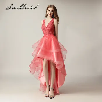 High Low Lace Prom Dresses Cheap Short Coral V Neck Sexy Backless Long Tulle Party Gowns In Stock Girls Formal Wear CC230
High Low Lace Prom Dresses Cheap Short Coral V Neck Sexy Backless Long Tulle Party Gowns In Stock Girls Formal Wear CC230