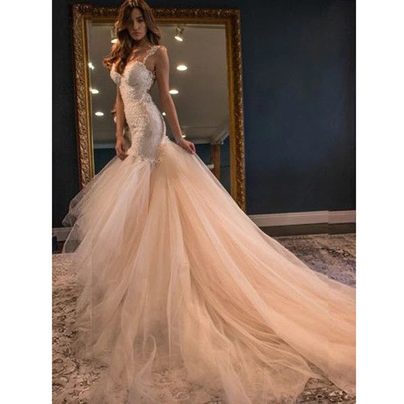 2017 Fabulous Blush Pink Wedding Dress Formal Gowns Mermaid Open Back Bridal Gowns Color Wedding Gowns 2017 Fabulous Blush Pink Wedding Dress Formal Gowns Mermaid Open Back Bridal Gowns Color Wedding Gowns
