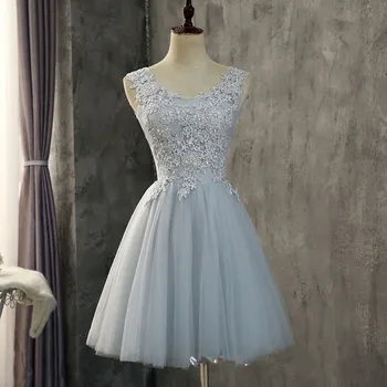 Lace Appliques Short Bridesmaids Dresses Tulle Beading Formal Prom Party Gowns Lace Up Back Honor Of Maid Spring
Lace Appliques Short Bridesmaids Dresses Tulle Beading Formal Prom Party Gowns Lace Up Back Honor Of Maid Spring