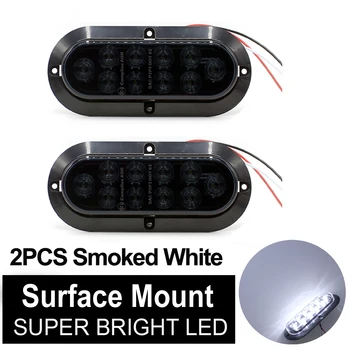 Tkeapl TMH 2X 6" 10 LED Surface Mount Oval Smoked White Stop Brake Clearance Marker fit for Boat Truck Trailer Bus Tail Light
Tkeapl TMH 2X 6" 10 LED Surface Mount Oval Smoked White Stop Brake Clearance Marker fit for Boat Truck Trailer Bus Tail Light