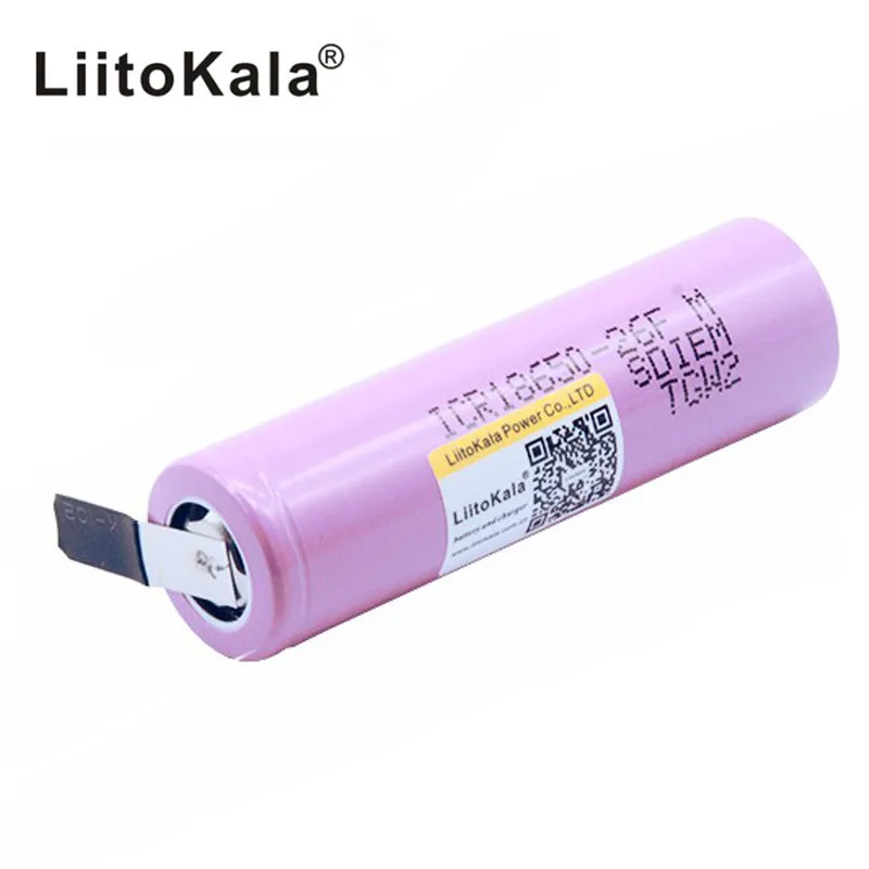 

Liitokala ICR18650-26FM Original New 100% 18650 2600 mAh 3.7V Lithium Ion Battery Rechargeable Battery + DIY Nickel