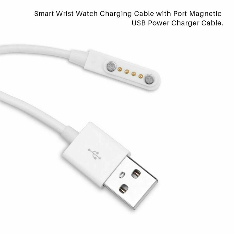 USB 2.0 Male to 4 Pin Pogo Magnetic Charger Cable Cord For Smart Watch GT88 G3 KW18 Y3 KW88 GT68 Magnetic Charging Cable
USB 2.0 Male to 4 Pin Pogo Magnetic Charger Cable Cord For Smart Watch GT88 G3 KW18 Y3 KW88 GT68 Magnetic Charging Cable
