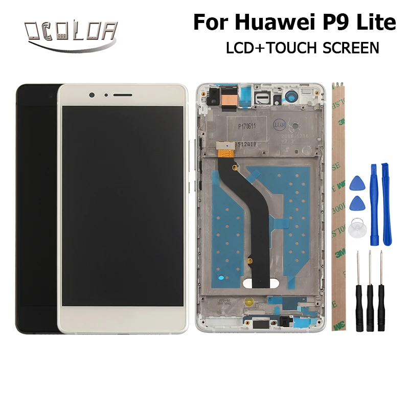 1920X1080 FHD для huawei P9 Lite ЖК-дисплей + сенсорный экран с рамкой и передней 5 2 дюймов