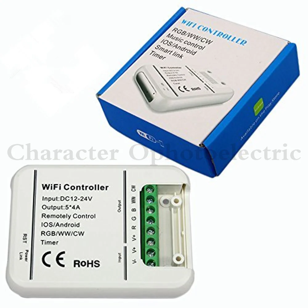 5PCS DC12-24V 4A*5CH RGB/WW/CW LED WIFI Controller IOS Android Smart Link Timer Music control rgb controller,free shipping
5PCS DC12-24V 4A*5CH RGB/WW/CW LED WIFI Controller IOS Android Smart Link Timer Music control rgb controller,free shipping