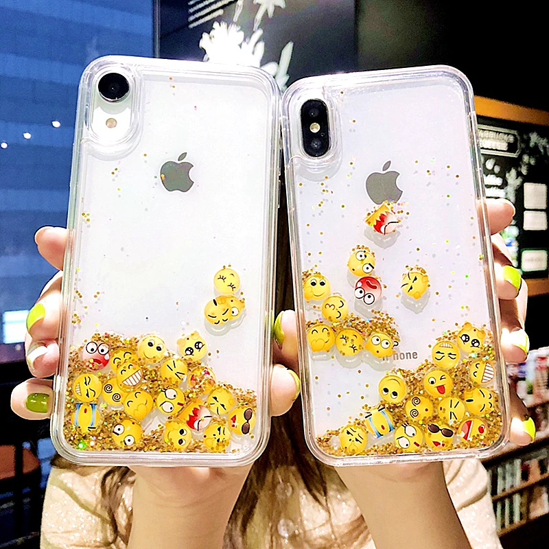 Liquid Sequins Quicksand Phone Case For iphone XS MAX X XR 6S 6 7 8 Plus Case Cute APP Glitter Emoticon package Quicksand Cases
Liquid Sequins Quicksand Phone Case For iphone XS MAX X XR 6S 6 7 8 Plus Case Cute APP Glitter Emoticon package Quicksand Cases