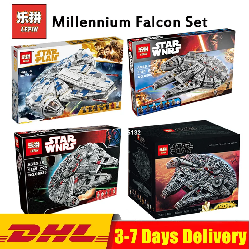 

Lepin 05007 05033 05132 05142 Star War Millennium Falcon Building Blocks Compatible LegoINGlys 75105 10179 75192 75212 Toys