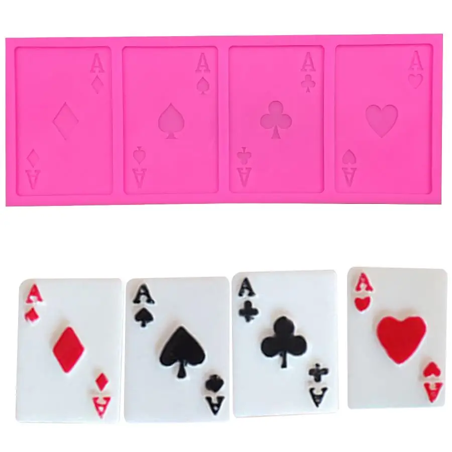 High quality Poker four paintings chocolate Party cake decorating tools DIY baking cooking fondant silicone mold T0196
High quality Poker four paintings chocolate Party cake decorating tools DIY baking cooking fondant silicone mold T0196