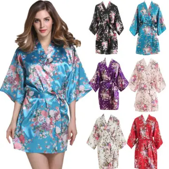 2019 Women's Floral Robe Dressing Short Gown Bridal Wedding Bride Bridesmaid Kimono
2019 Women's Floral Robe Dressing Short Gown Bridal Wedding Bride Bridesmaid Kimono