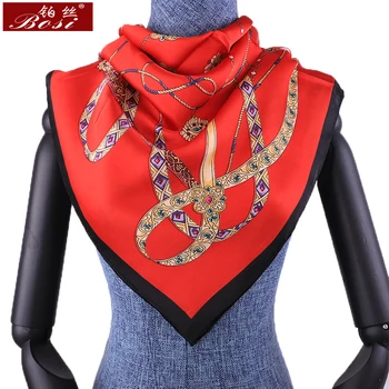Women chain Scarf Silk spring Print satin Square lattice red Scarves Luxury Brand Quality Wraps fashion Female Shawls 70*70cm
Women chain Scarf Silk spring Print satin Square lattice red Scarves Luxury Brand Quality Wraps fashion Female Shawls 70*70cm