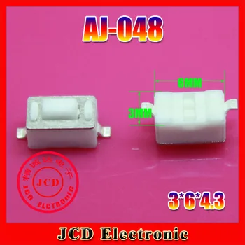 ChengHaoRan 100pcs/lot Tact Switch Tactile Switches connectors Push button 3*6*4.3 mm,AJ-048
ChengHaoRan 100pcs/lot Tact Switch Tactile Switches connectors Push button 3*6*4.3 mm,AJ-048